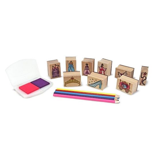 Melissa & Doug - Hercegnő fa bélyegek halmaza