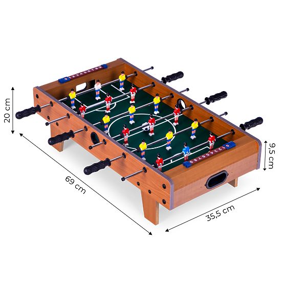 Mini asztali foci 69x35,5 cm fa asztali foci ECOTOYS