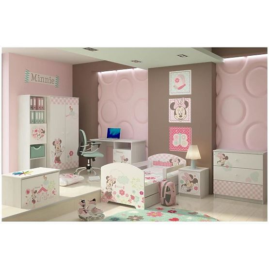 Minnie Mouse íróasztal - norvég fenyő 