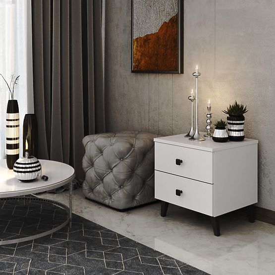 MOBI K-02 FEKETE FEHÉR KOMÓD