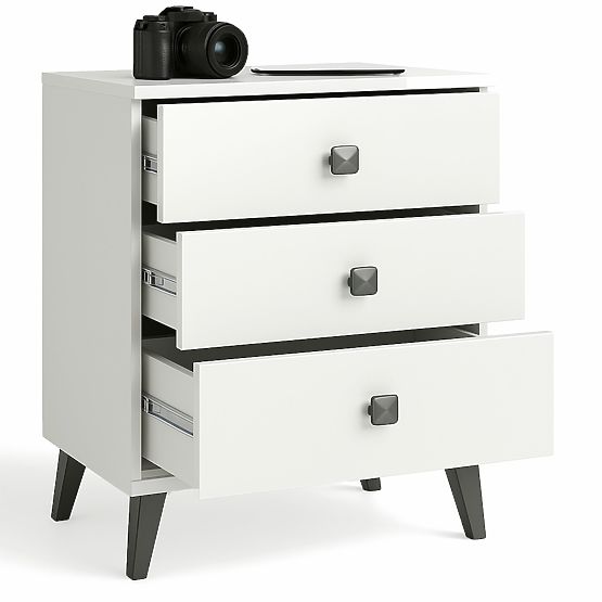 MOBI K-03 FEHÉR FEKETE KOMÓD