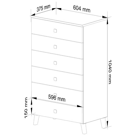 MOBI K-06 KOMÓD FEHÉR FEKETE