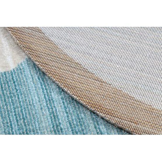 Modern gyerekszőnyeg TOYS 75322 MACI, szabálytalan forma, kék, türkiz, krém