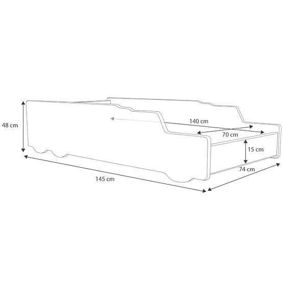 Monster Truck egyszemélyes ágy 140x70 matraccal