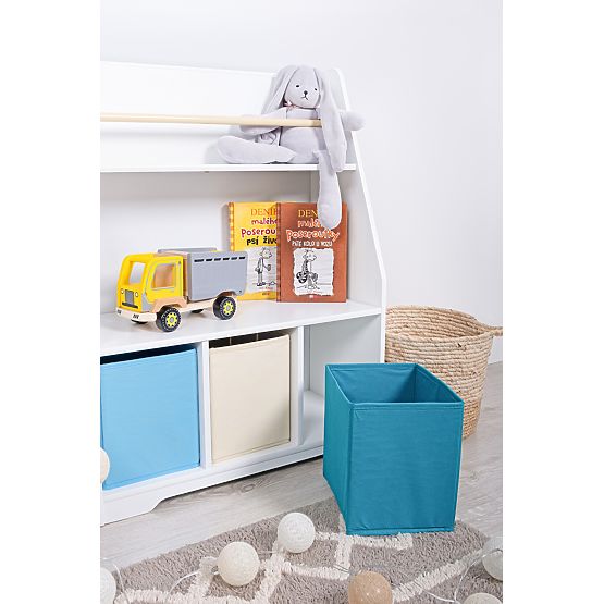 Montessori könyvespolc Cyan - fehér