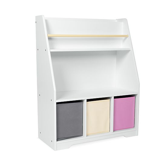 Montessori könyvespolc Dusty Pink - fehér