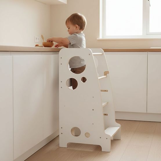 Montessori tanulótorony Luna - fehér