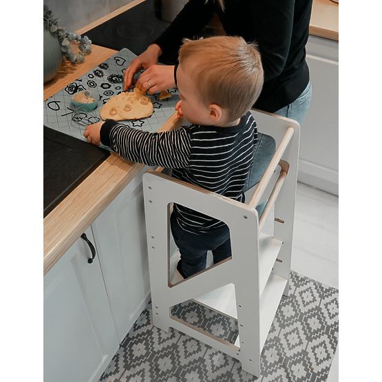 Montessori tanulótorony Pola Scandi - fehér