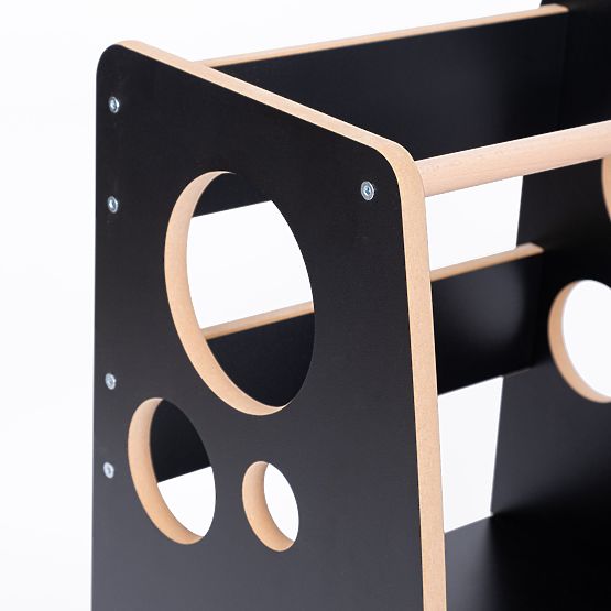 Montessori tanulótorony Rings Black