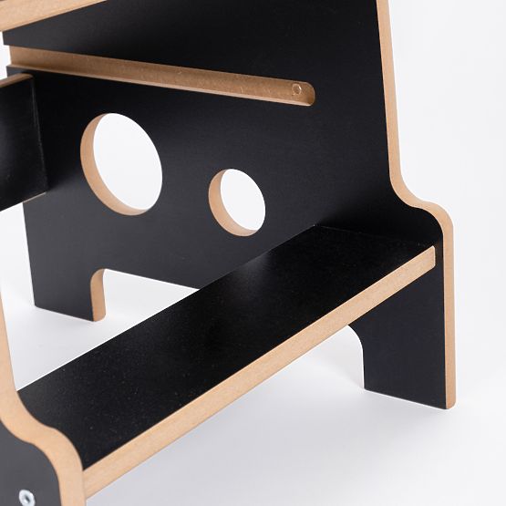 Montessori tanulótorony Rings Black