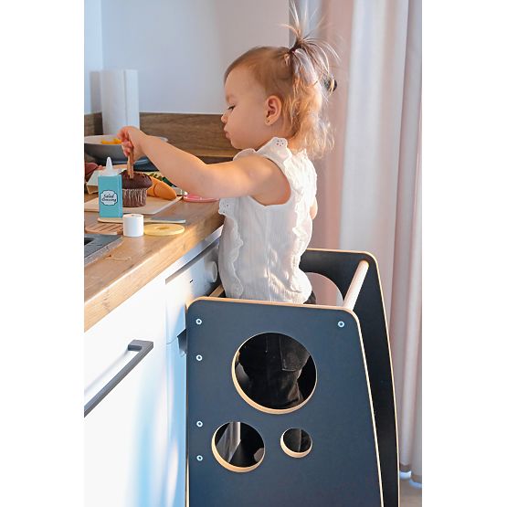 Montessori tanulótorony Rings Black