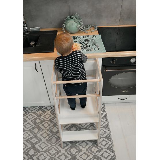 Sara Scandi Montessori tanulótorony - fehér