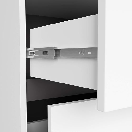 MOSDÓ ALATTI SZEKRÉNY NYÍLÁSOKKAL VAMI W90 UM 2SZ 2P FEHÉR / GRAFIT SZÜRKE