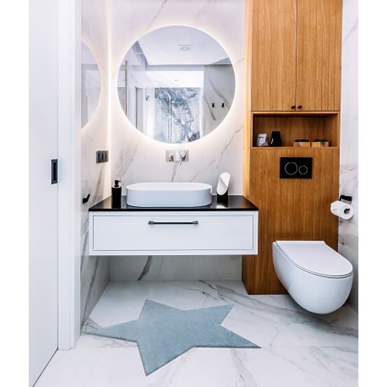 Mosható SHAPE 3148 Csillag Shaggy szőnyeg - kék plüss, csúszásmentes