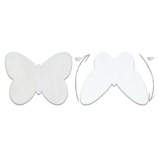 Mosható SHAPE 3150 Pillangó Shaggy szőnyeg - elefántcsont plüss, csúszásgátló