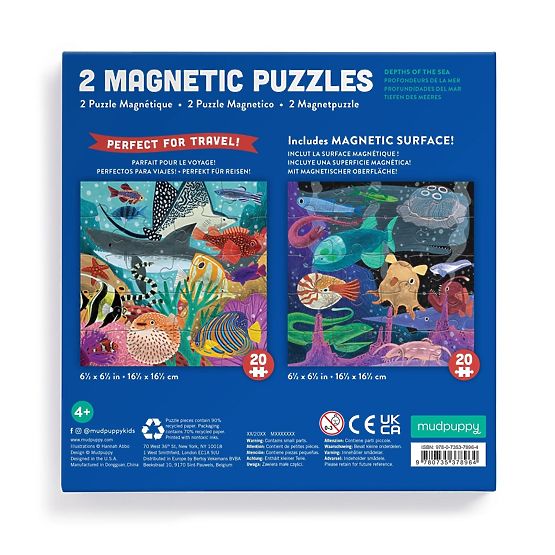 Mudpuppy Mágneses puzzle Tengeri mélységek 2x20 darab