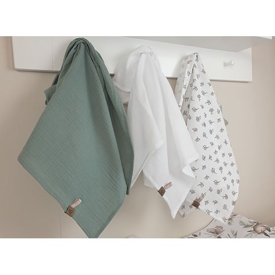 Muslin pelenka 3 db - zöld