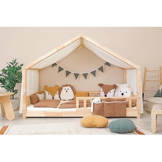 Muszlin párna Ourbaby Ø 35 cm Medve - ekrü