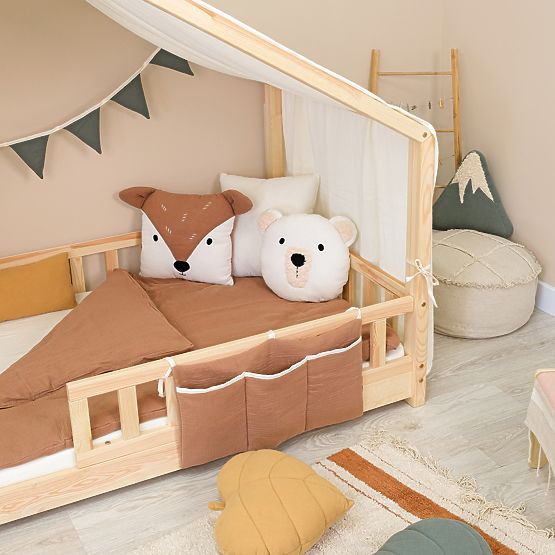 Muszlin párna Ourbaby Ø 35 cm Medve - ekrü