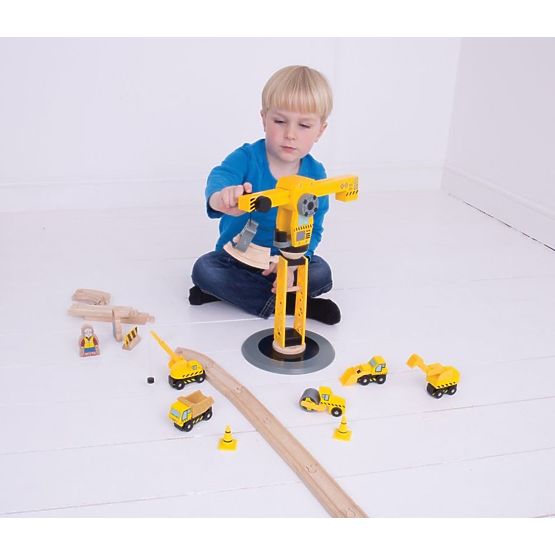 Nagy építési készlet daruval