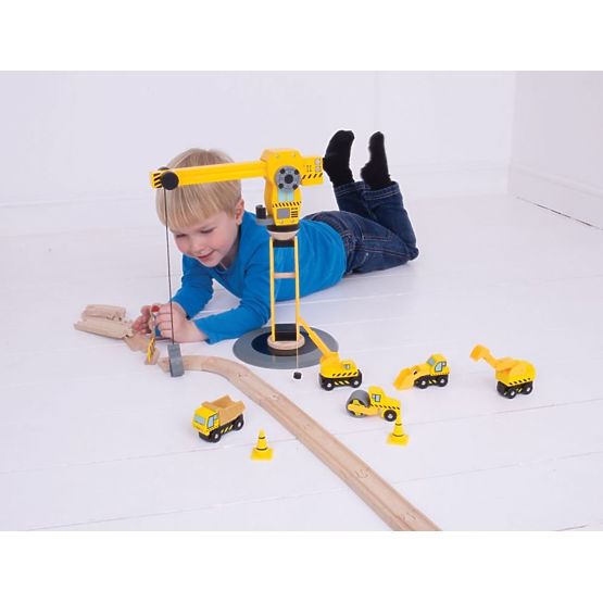 Nagy építési készlet daruval