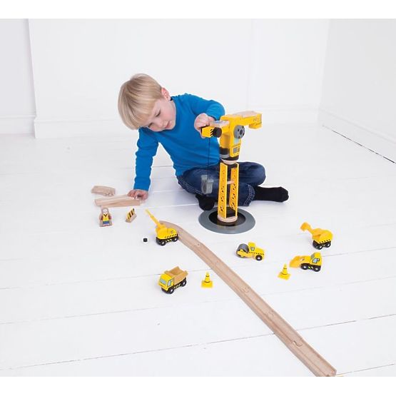 Nagy építési készlet daruval