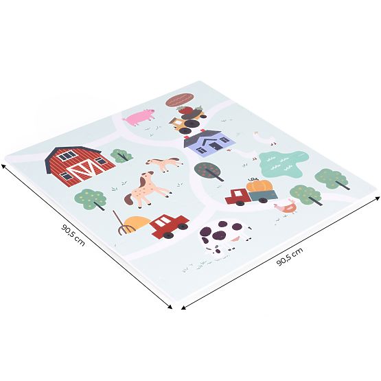 Nagy EVA habszivacs játszószőnyeg gyerekeknek Farm 90,5x90,5 cm 21 db ECOTOYS