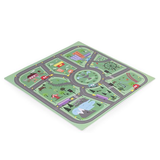 Nagy EVA habszivacs játszószőnyeg gyerekeknek Város 90,5x90,5 cm 21 db ECOTOYS