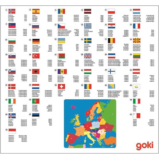 Oktatási kirakós Európa térképe - fa puzzle
