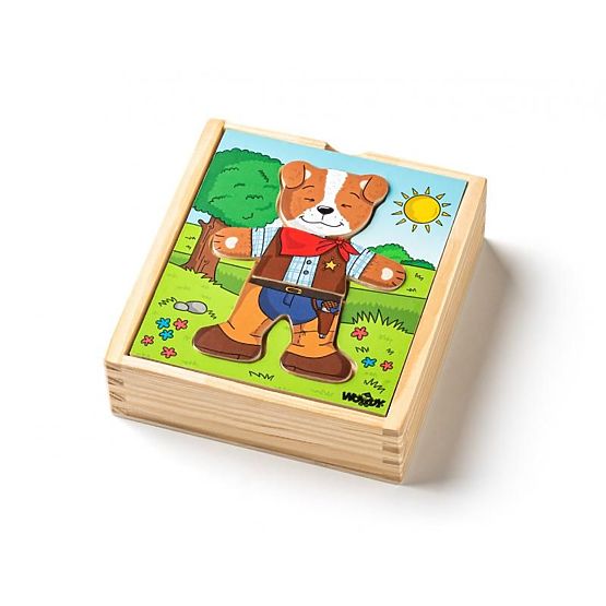 Öltöztetős kutyus puzzle