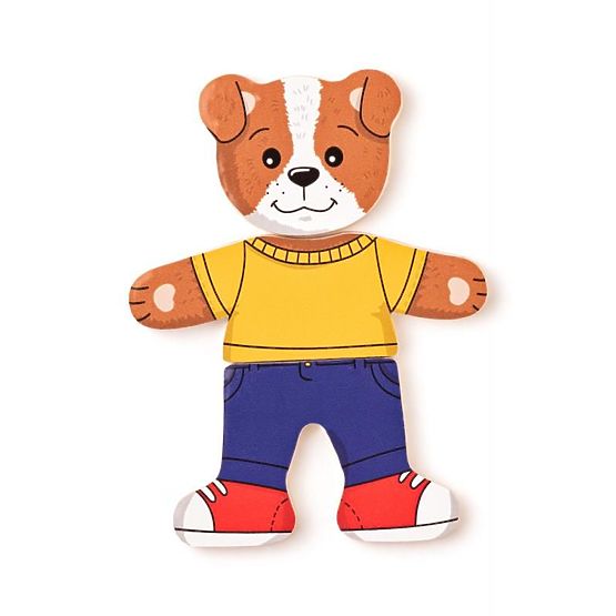 Öltöztetős kutyus puzzle