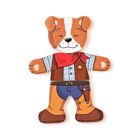 Öltöztetős kutyus puzzle