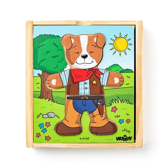 Öltöztetős kutyus puzzle