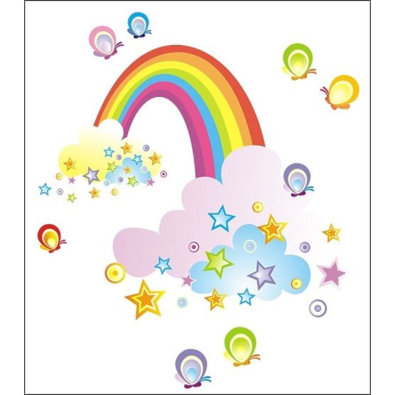 Öntapadó dekoráció - szivárvány