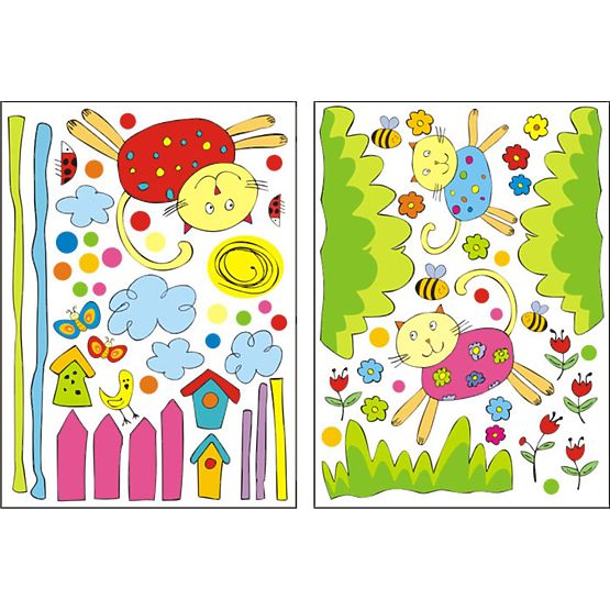 Öntapadó falmatricák - kiscicák