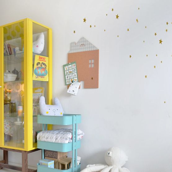 Öntapadó hirdetőtábla DEKORNIK - kék házikó