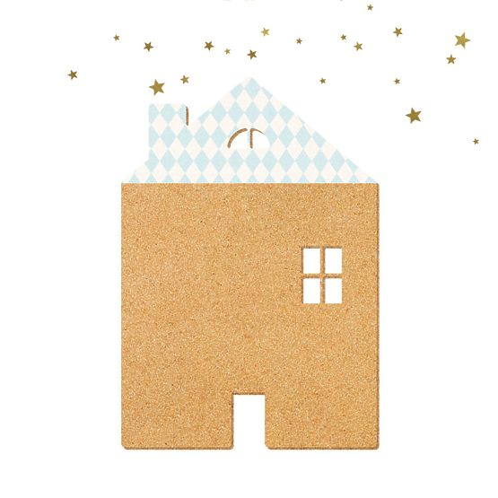 Öntapadó hirdetőtábla DEKORNIK - kék házikó