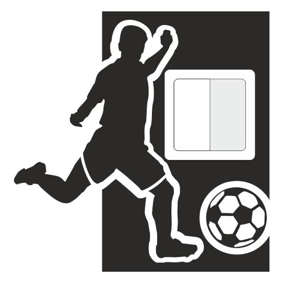 Öntapadó textil kapcsolóvédő - focista