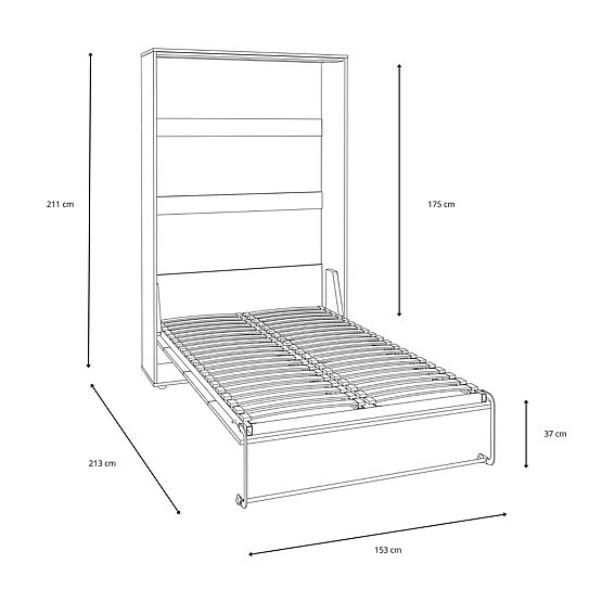 Összecsukható ágy KOBI VERTO 140x200 Szürke 1 db