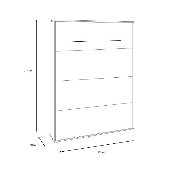 Összecsukható ágy KOBI VERTO 160x200 Tölgy Artisan 1 db