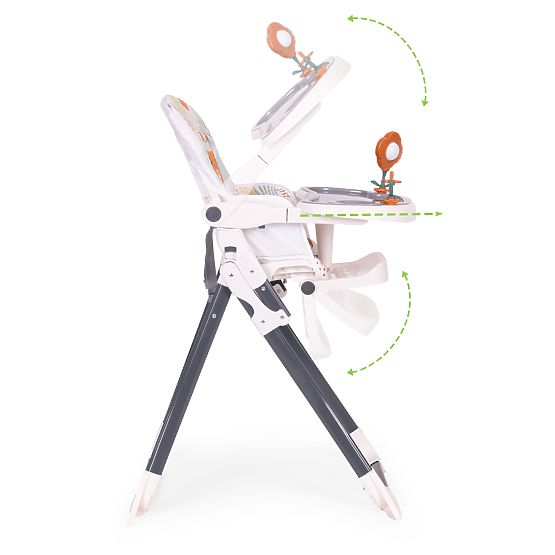 Összecsukható gyerek etetőszék játékokkal ECOTOYS