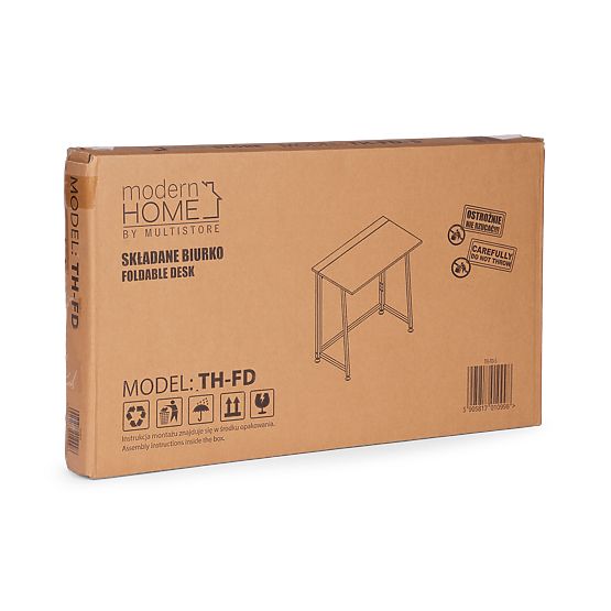 Összecsukható számítógépasztal 80x45 cm laptopasztal fekete ModernHome