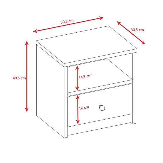 Ourbaby gyermek éjjeliszekrény - kék-fehér