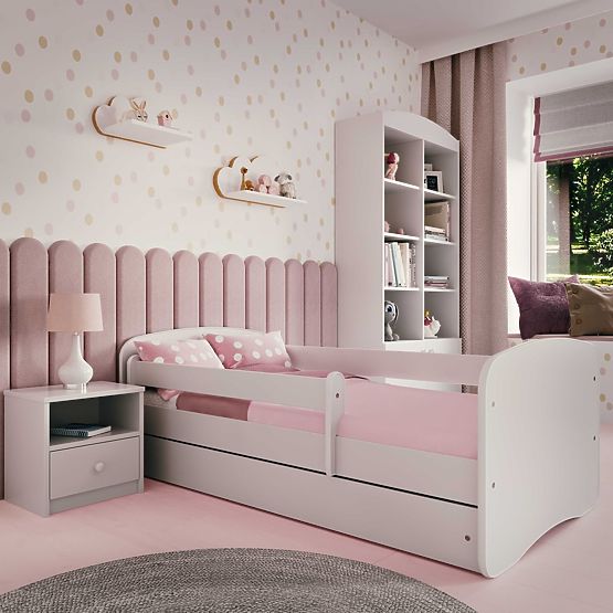 Ourbaby gyerekágy leesésgátlóval - fehér