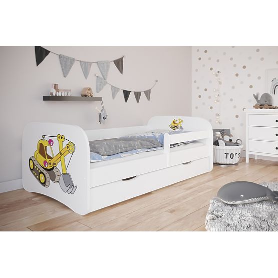 Gyerekágy leesésgátlóval Ourbaby - markoló - fehér