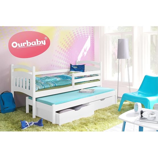OURBABY gyerekágy vendégággyal MARCO I - fehér