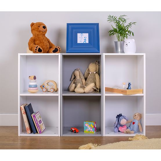 Ourbaby - Gyermek polcrendszer 3in1 - fehér-szürke