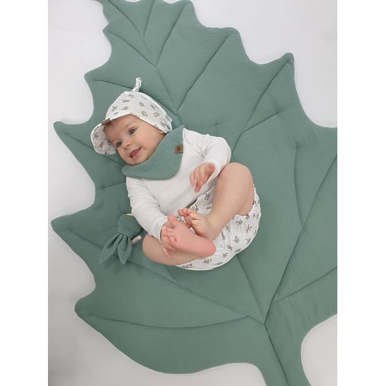 Pamut játszószőnyeg Leaf - zöld