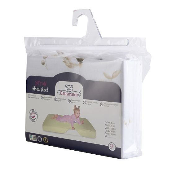 Pamut lepedő gumival - Verebek (140x70 cm)