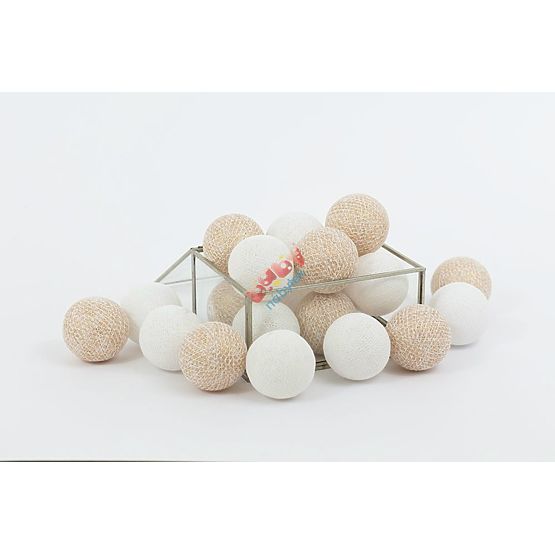 Pamut világító LED golyócskák Cotton Balls - arany